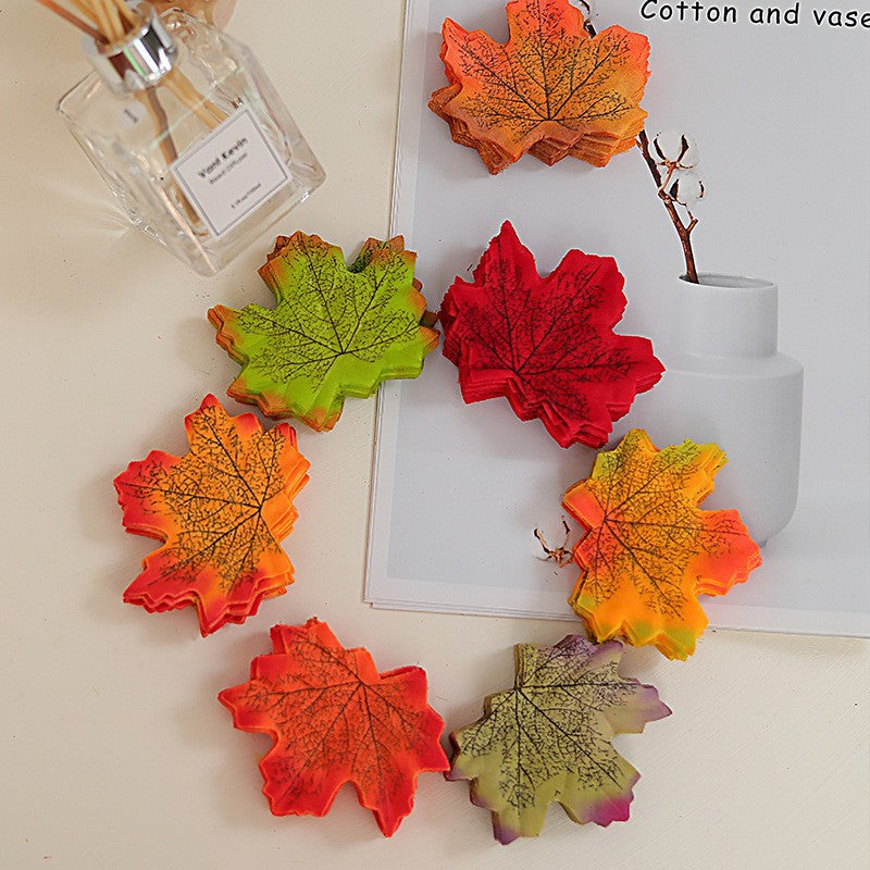 Artificial Maple Leaves Foliage Set for Autumn Decor - 50 to 500 Pieces