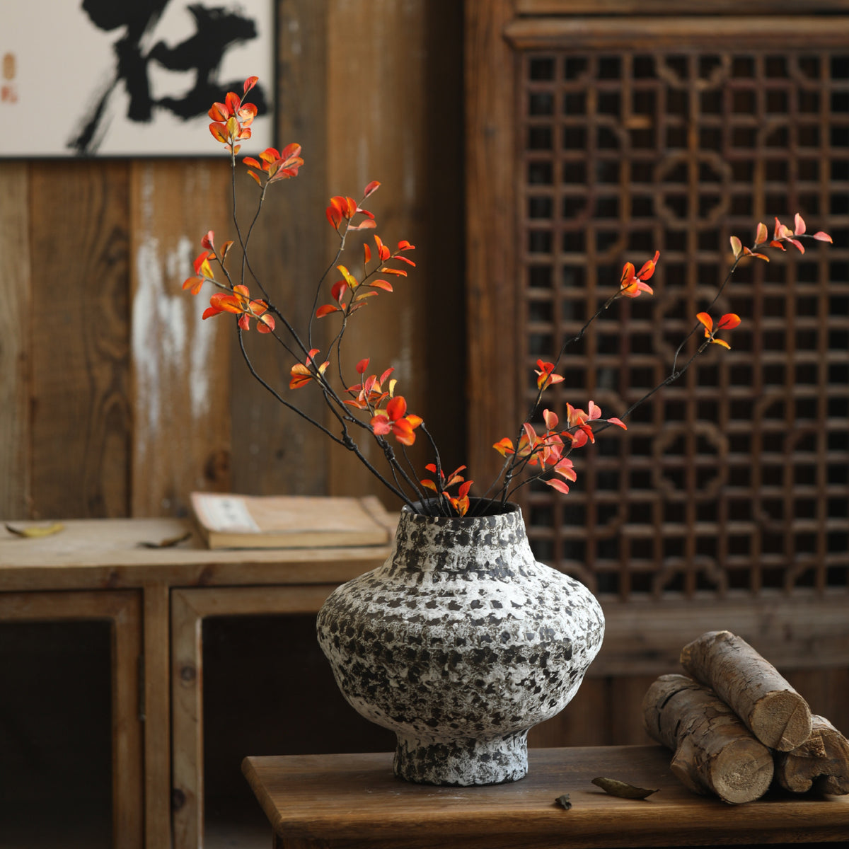 Ceramic Retro Zen Vase for Home Decor and Gift