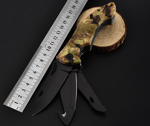 Multifunctional Outdoor Folding Knife with Alloy Steel Blade - Camping & Hiking Tool
