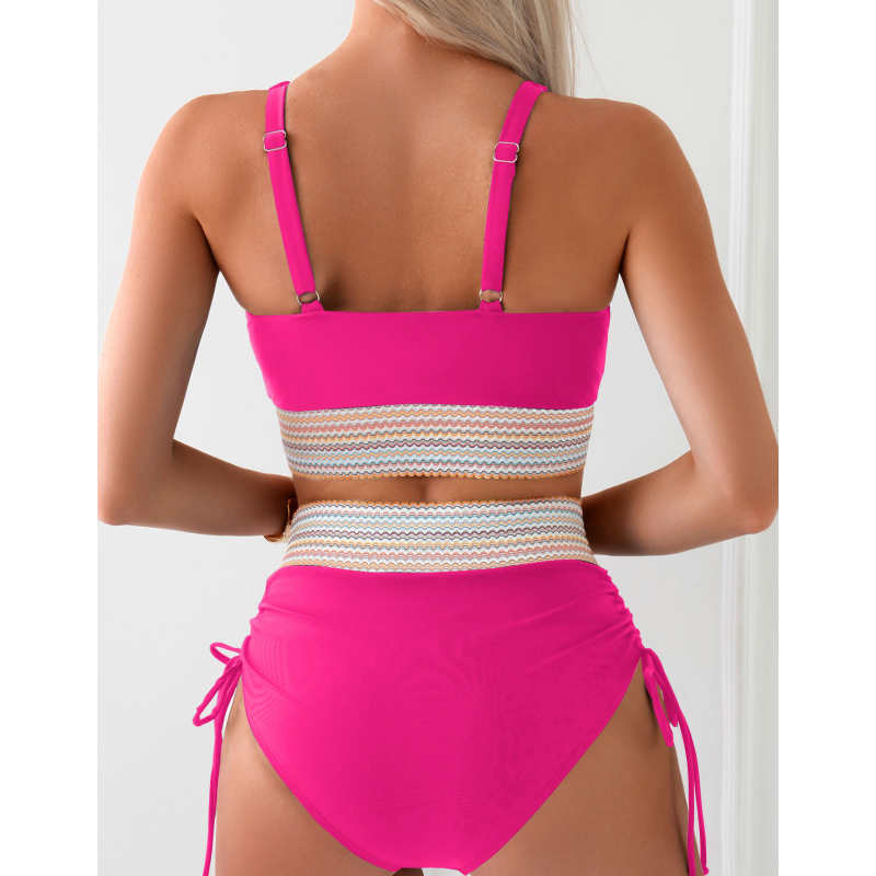 High Waisted Two-Piece Bikini Set with Tummy Control