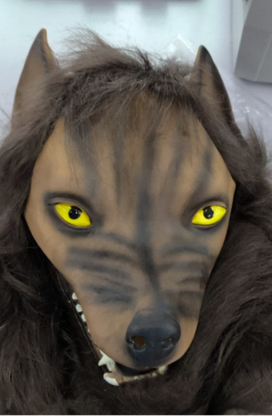Latex Wolf Head Mask Cosplay Costume Prop for Party & Themed Events