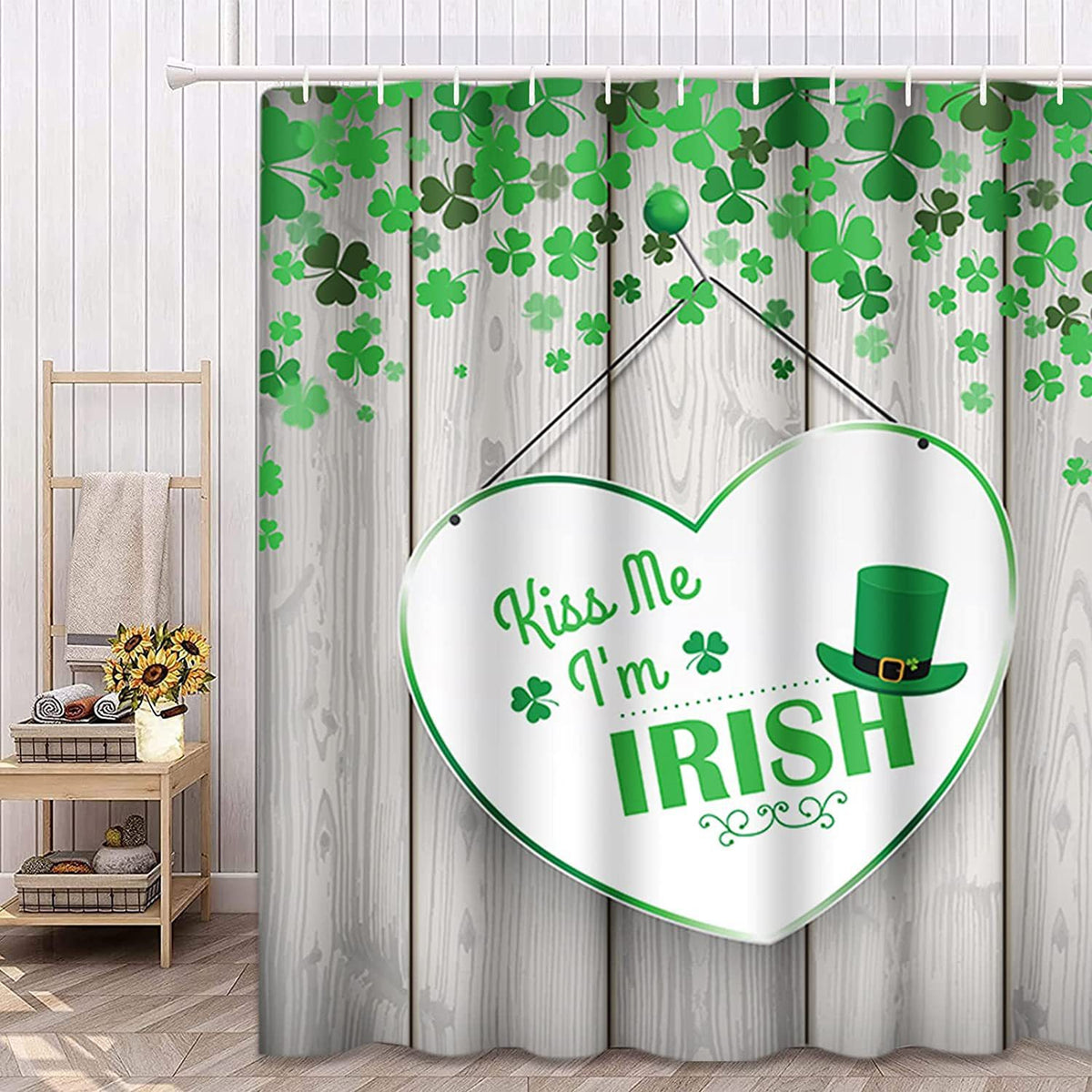 Waterproof Digital Printing Shower Curtain - Holiday Series Modern Bathroom Decor