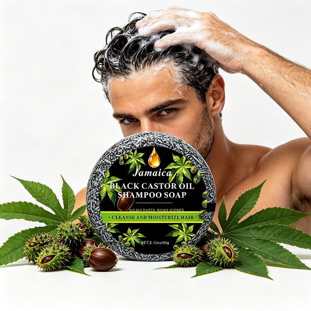 Jamaican Black Castor Oil Shampoo Bar for Hair & Body Care 60g