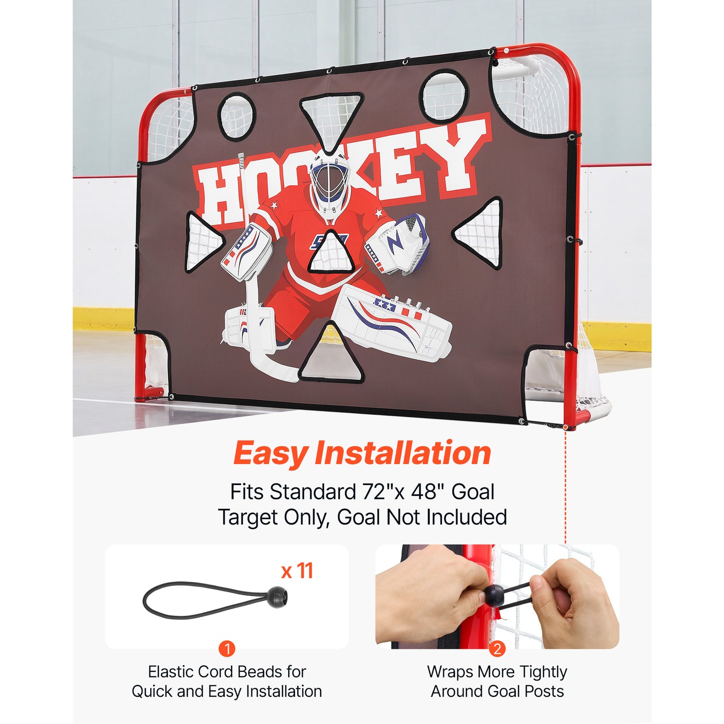 Street Hockey Goalie Shooting Target - Ice Hockey Practice Net for Shooting Accuracy
