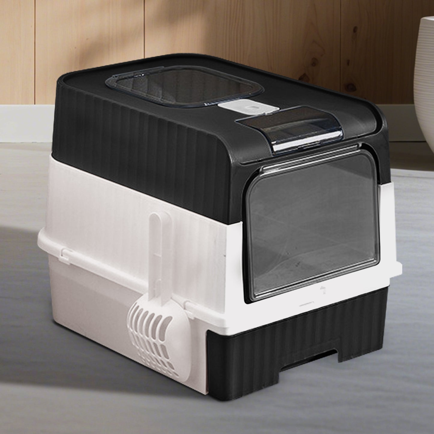 Self Pickup Cat Litter Box with Magic Cube Design - Multiple Colors Available