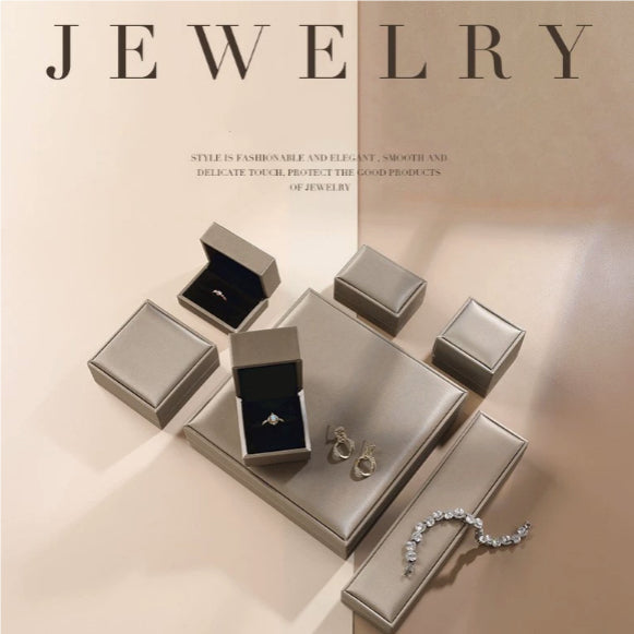 PU Jewelry Box with Pulling Ring for Necklace, Bracelet, Ring Storage