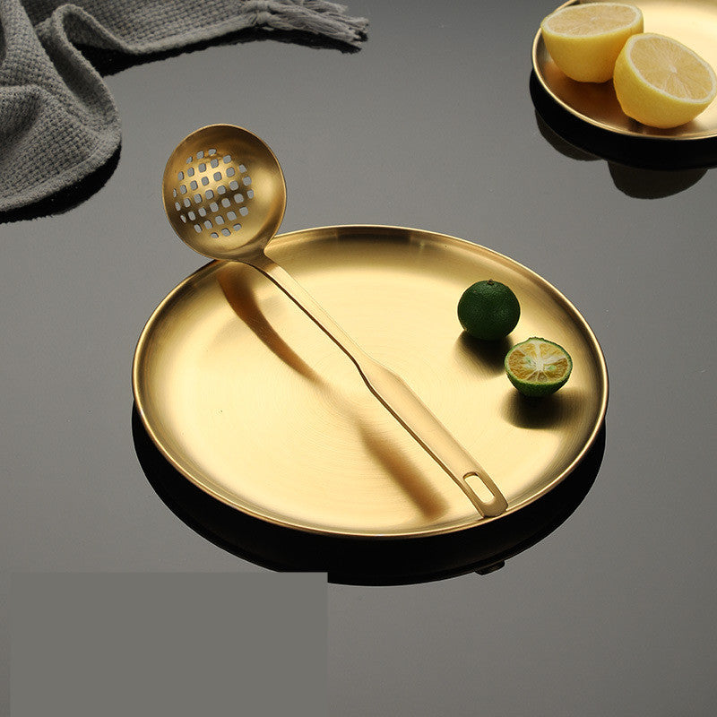 Stainless Steel Gold Plated Cutlery Set with Multiple Styles - Durable Dinnerware