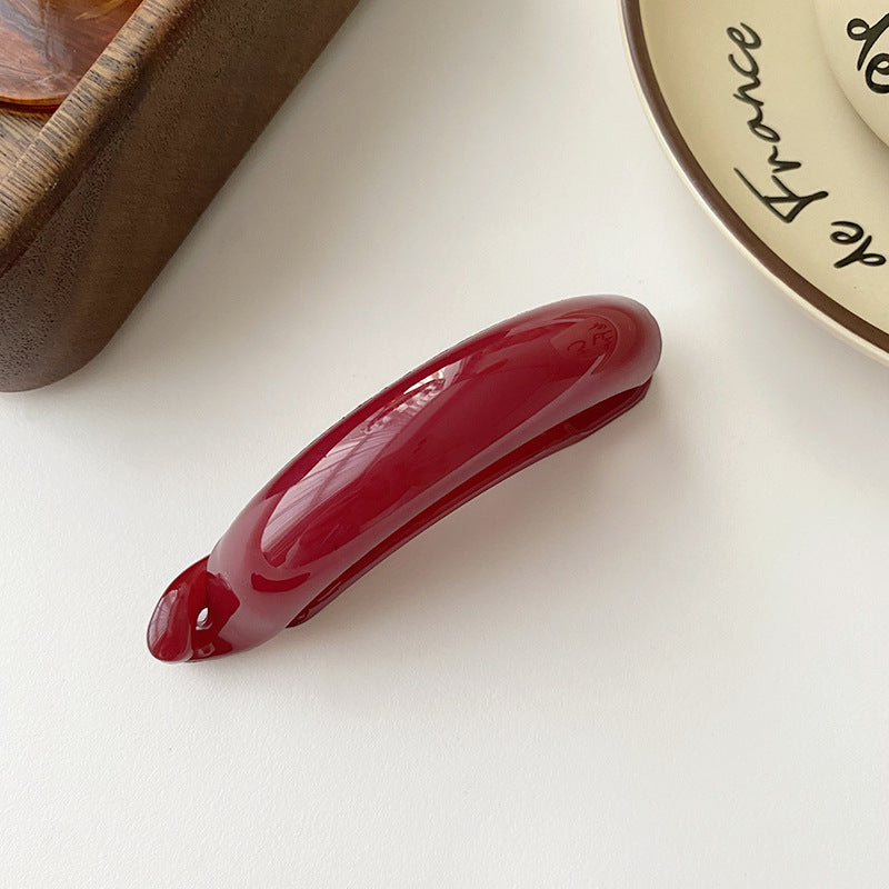 Korean Style Hair Barrette Clasp for Ponytails - Retro Twist Hair Accessory
