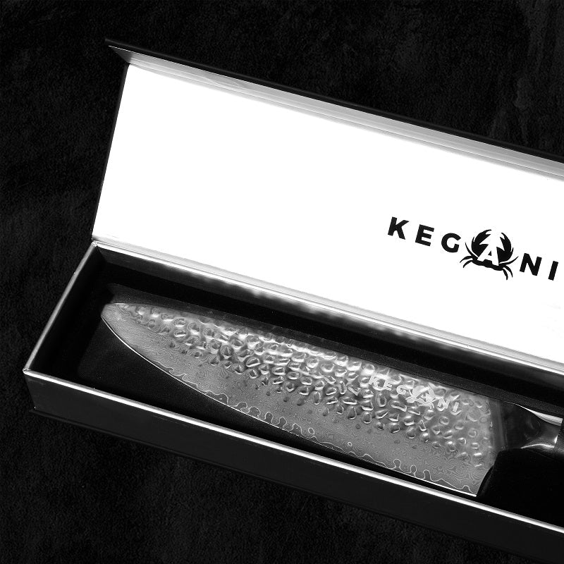 Damascus Steel Chef Knife - 8 Inch VG10 Blade with G10 Handle