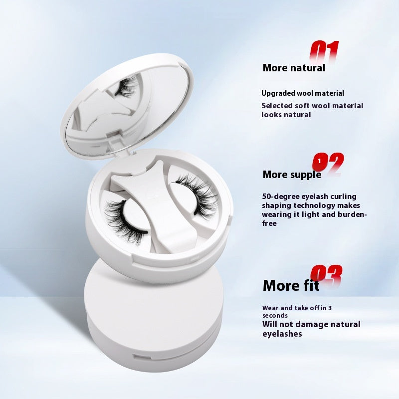 False Eyelash Set with Magnetic Soap Holder Camellia Style 26mm Eyelashes