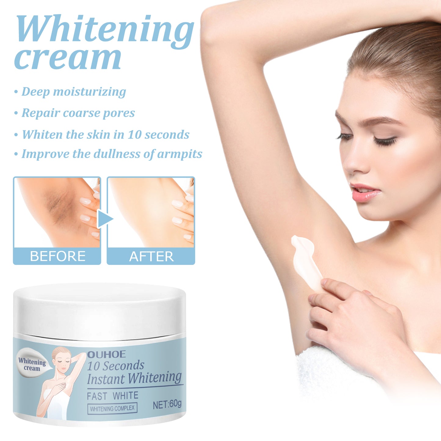 Underarm Brightening Cream - 60g Skin Whitening Body Care
