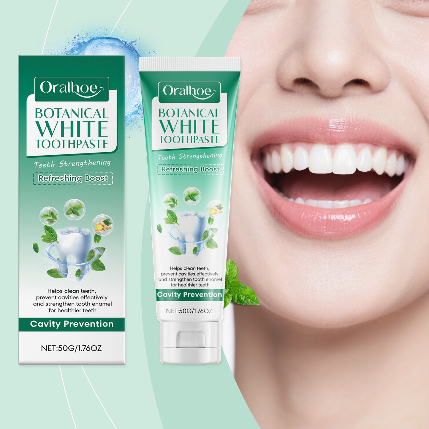 Plant Whitening Toothpaste 50g - Brighten Teeth & Freshen Breath