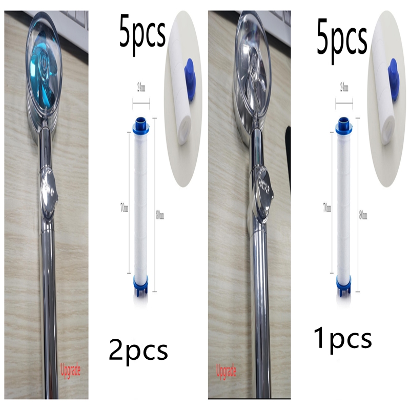 High Pressure Turbo Shower Head with Water Saving Feature & 360° Fan Extension
