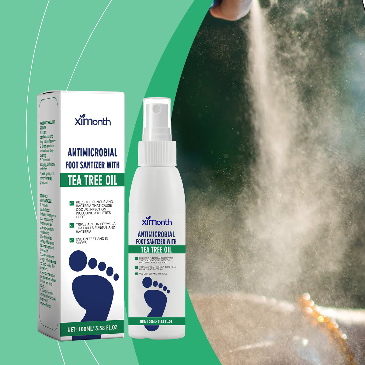 Foot Care Spray 100ml - Moisturizing & Deodorizing