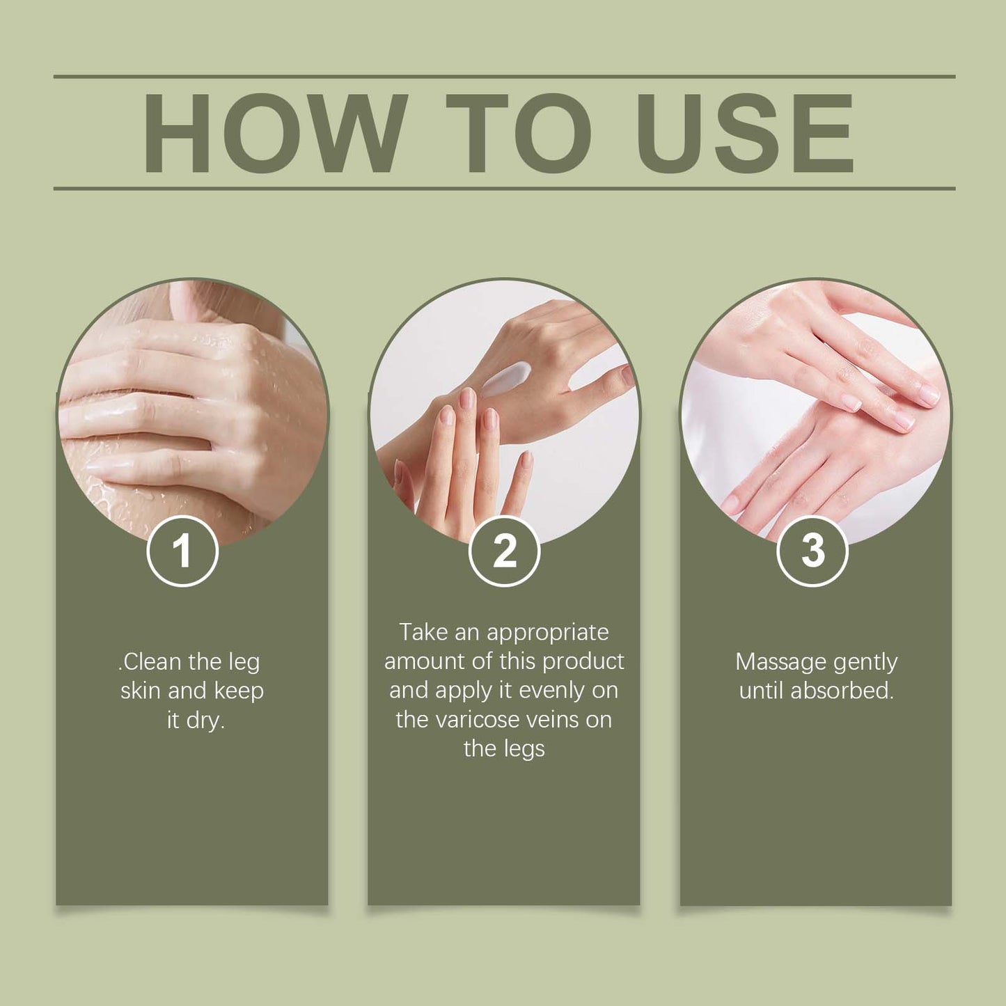 Leg Care Massage Cream - Soothing Relief for Varicose Veins