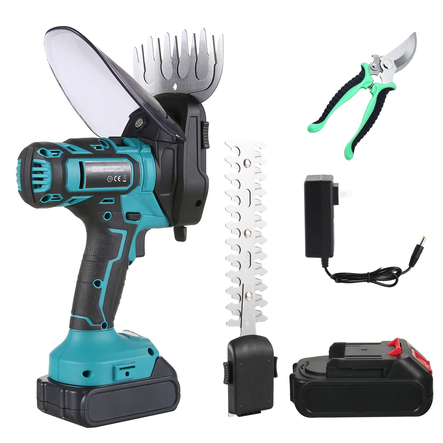 Cordless 20V Grass & Hedge Trimmer Combo - 2-in-1 Lawn Garden Tool
