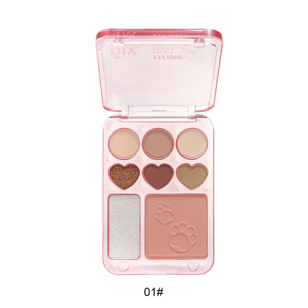 Colorful Eye Shadow and Blush Makeup Set with 3 Shades - 9.3g