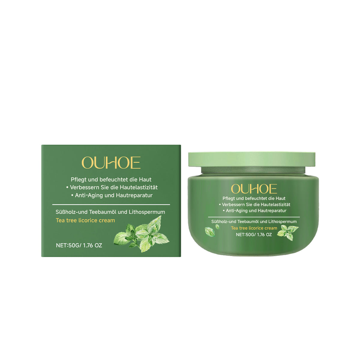 Mild Herbal Ingredients Moisturizing Comfortable Cool Skin Cream
