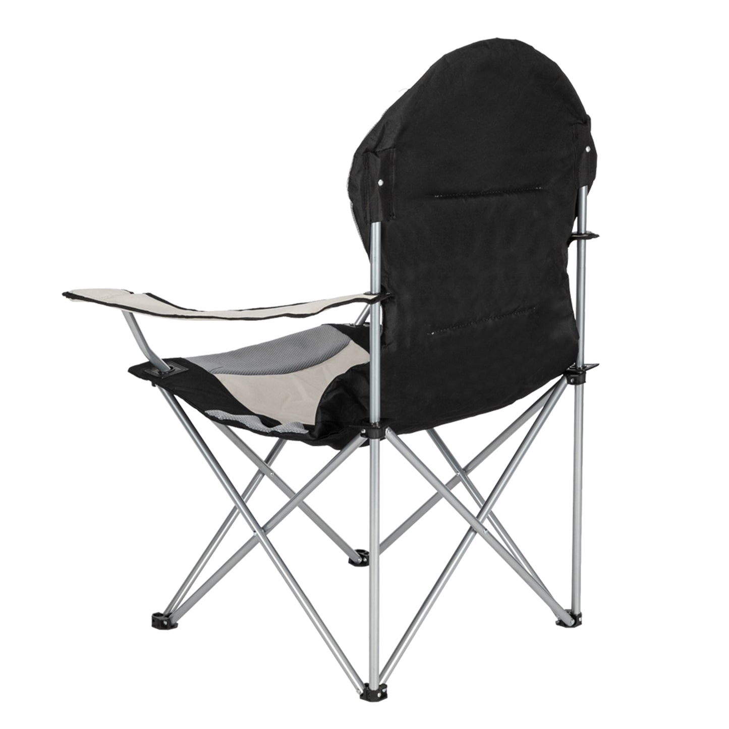Medium Camping Chair - Grey Iron Frame, Off-White Fabric