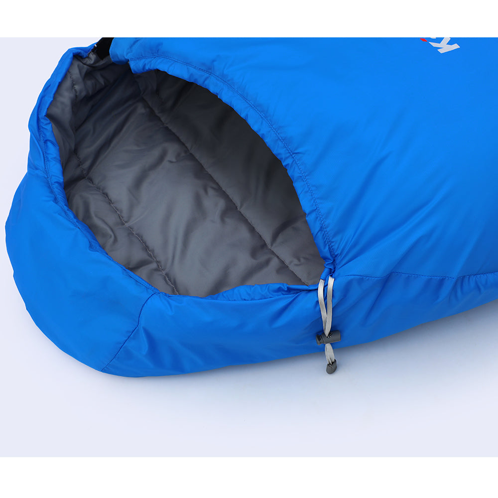 3-Season Camping Sleeping Bag - 220x80cm, Blue