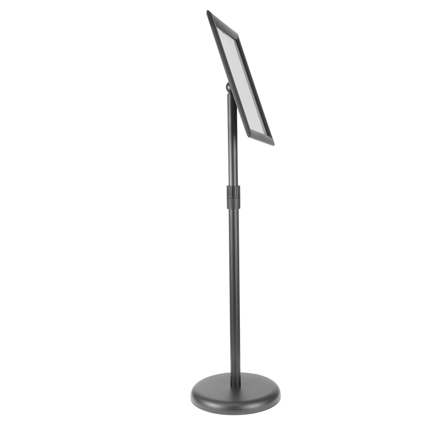Adjustable Floor Sign Holder - 8.5x11 Inch Black Display Stand