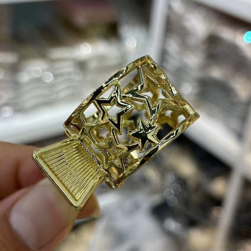 Fixed Artifact Rhinestone Hair Clip for Women - Multiple Colors