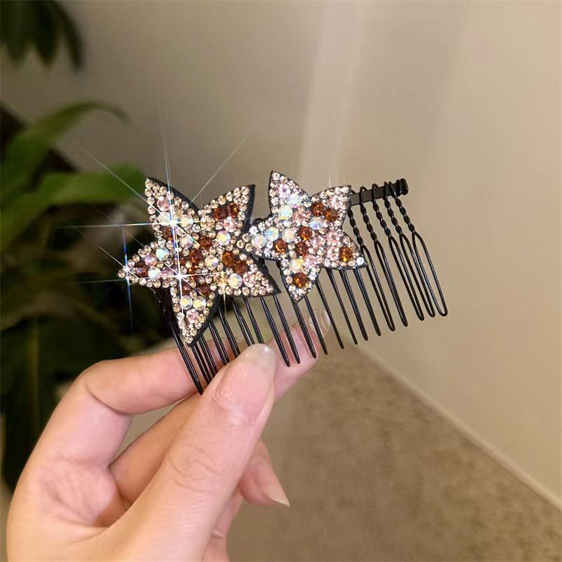 Star Hair Accessories Rhinestone Five-Pointed Star Hair Clip for Women Girls