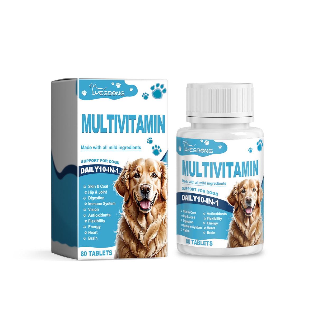 Cat & Dog Multivitamin Tablets - 80 Count