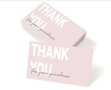 Thank You Greeting Cards Set for Weddings Parties & Holidays - 50 Pack