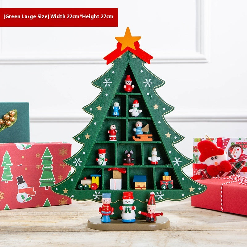 Mini 3D Wooden Christmas Tree Decorations - DIY Holiday Home Decor
