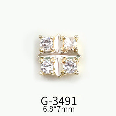 Diamond-Studded Nail Art Accessories with Zircon - Multiple Styles