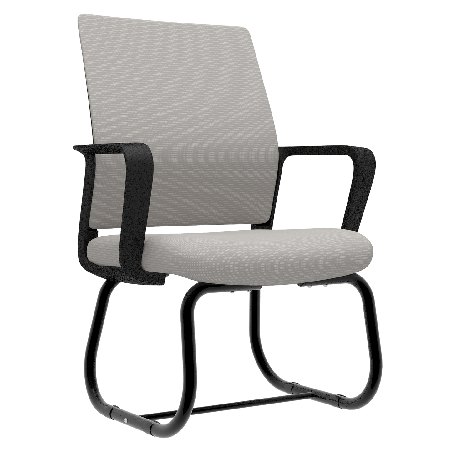 Modern Minimalist Office Chair - Comfortable Metal Frame, Black & Gray