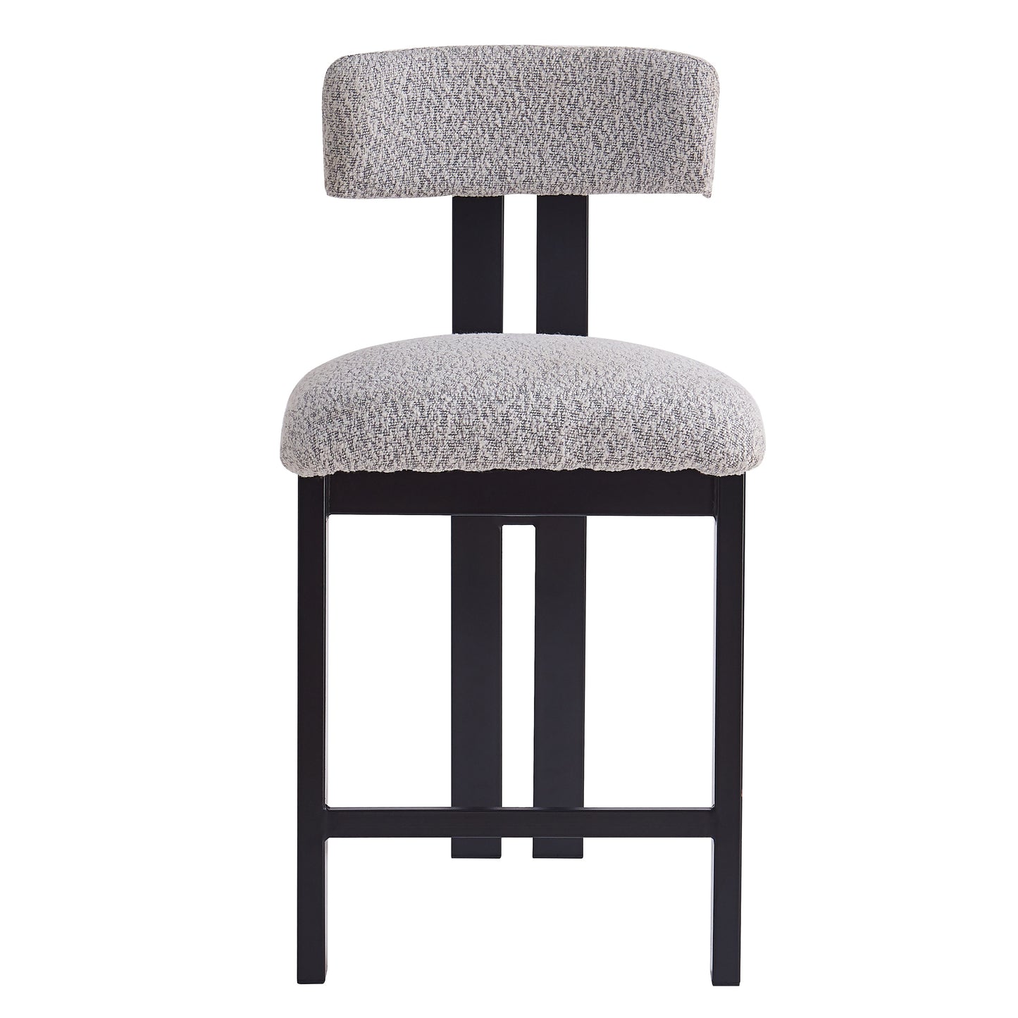 26.5 Stylish Round Stools With Low Back - Comfortable Upholstered