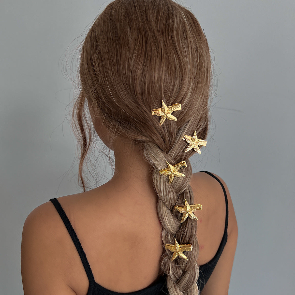 Ocean-Style Alloy Hair Clips with Shells & Starfish