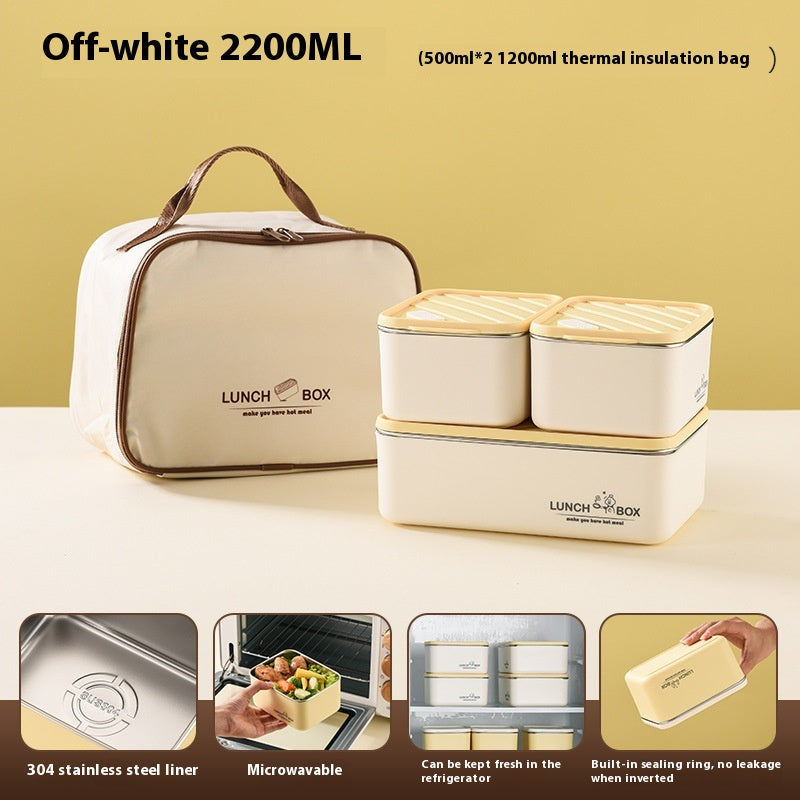 Stainless Steel Bento Lunch Box Set with Cover and Anti-Scald Feature