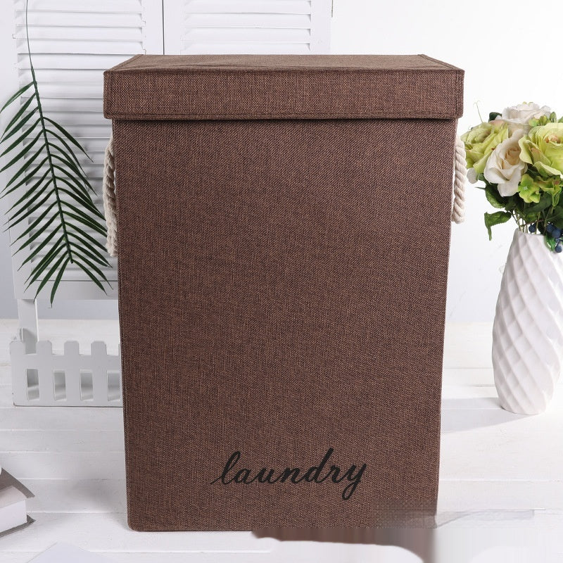Foldable Laundry Basket with Handles - Large Linen Storage Bin for Home