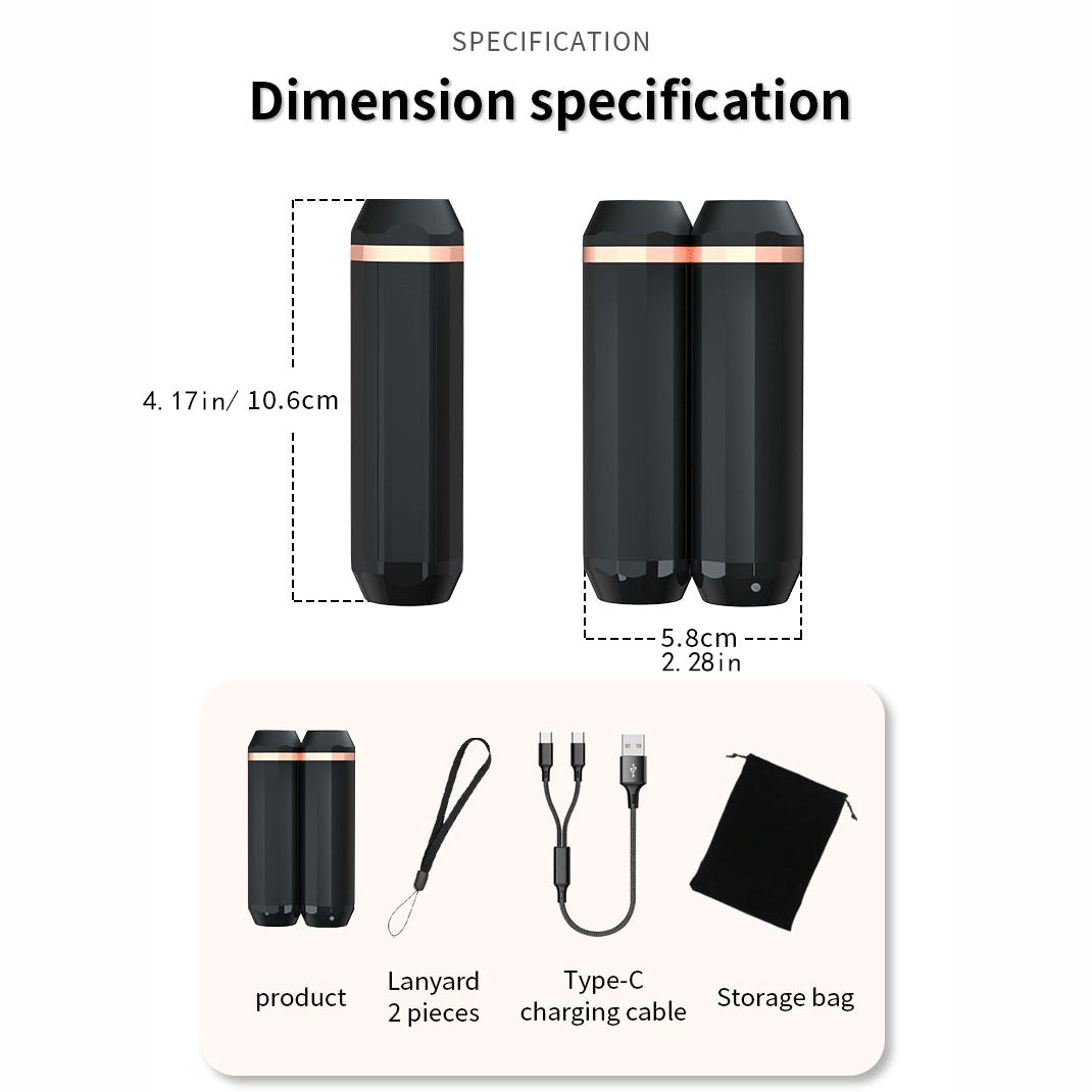 Portable Hand Warmers Powerbank 2 Pack with Flashlight and Magnetic Cover for Camping Hiking Hunting