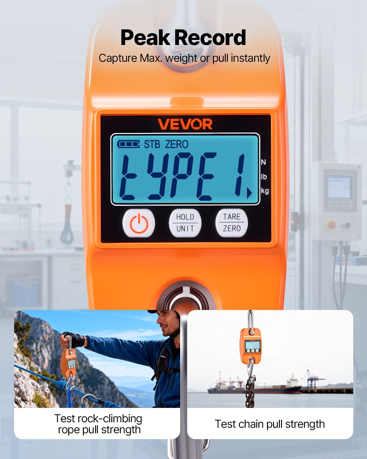 Digital Crane Scale 880 Lbs/400 Kg Handheld Hanging Scale with LCD Display