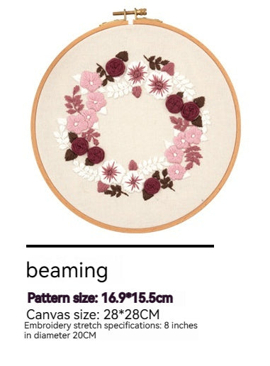 Embroidery Craft Kit with Patterns Thread Needle & Fabric - DIY Textile Art