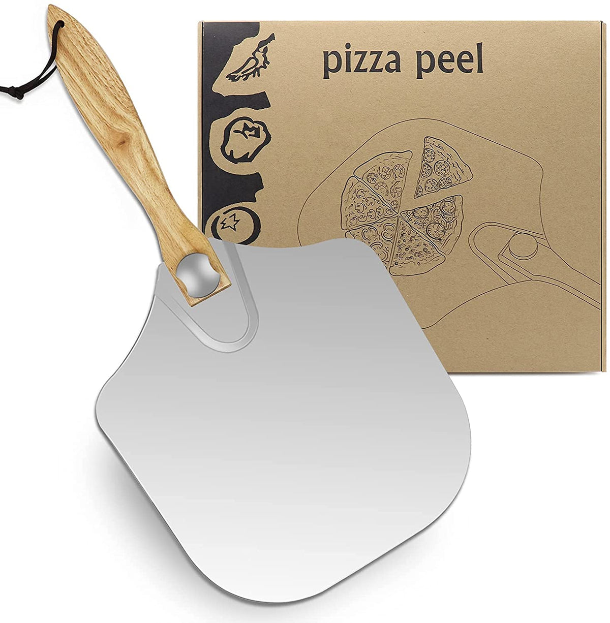 Aluminum Pizza Shovel with Removable Folding Handle Kitchen Tool