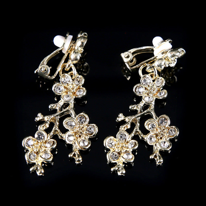 Baroque Crown Tiara with Earrings - Gold