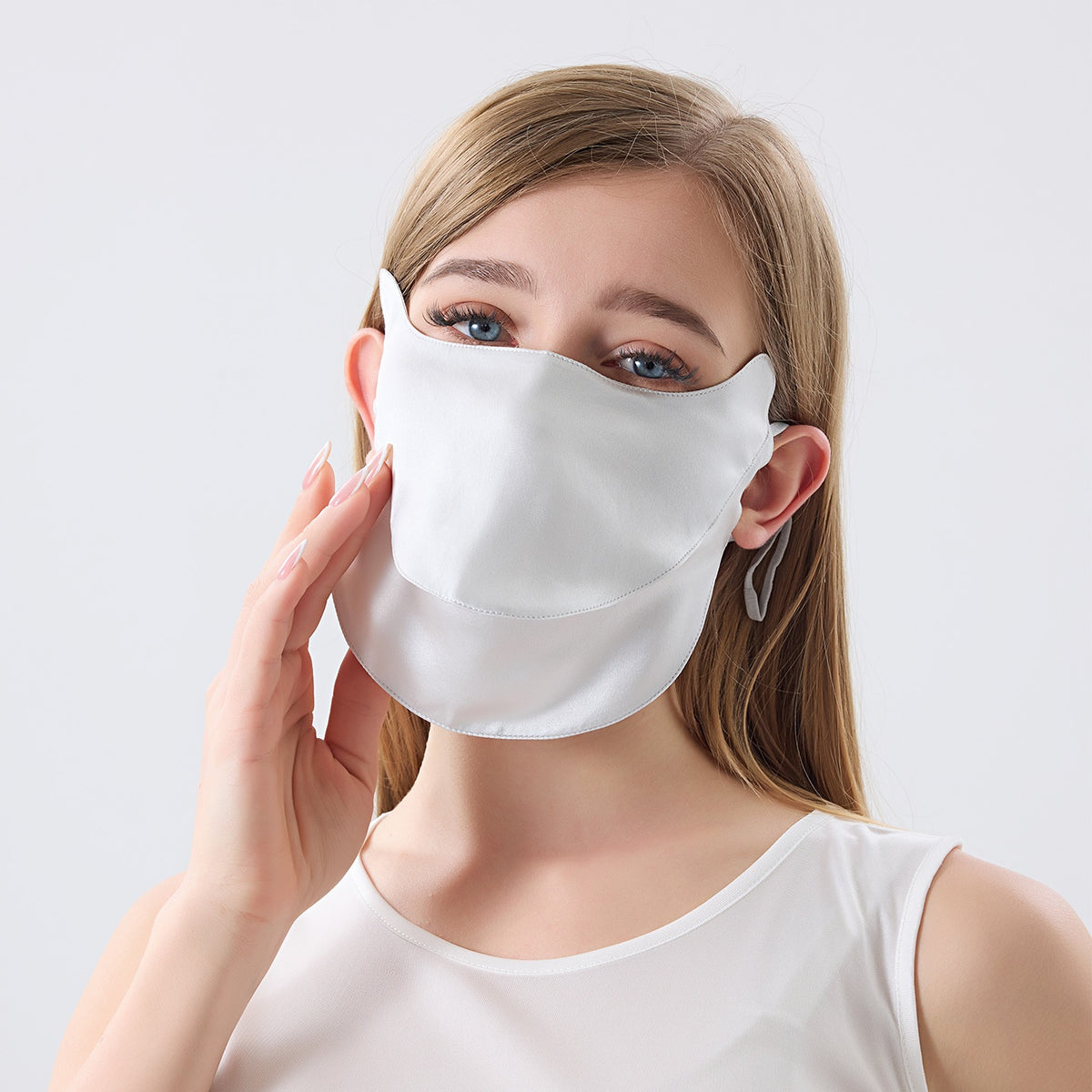 Mulberry Silk UV-Blocking Face Mask - Outdoor Sun Protection