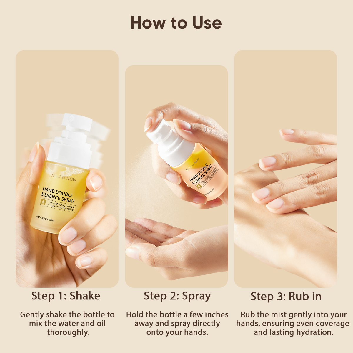 Hydrating Hand Essence Spray - Quick-Absorbing Botanical Moisturizer 30ml
