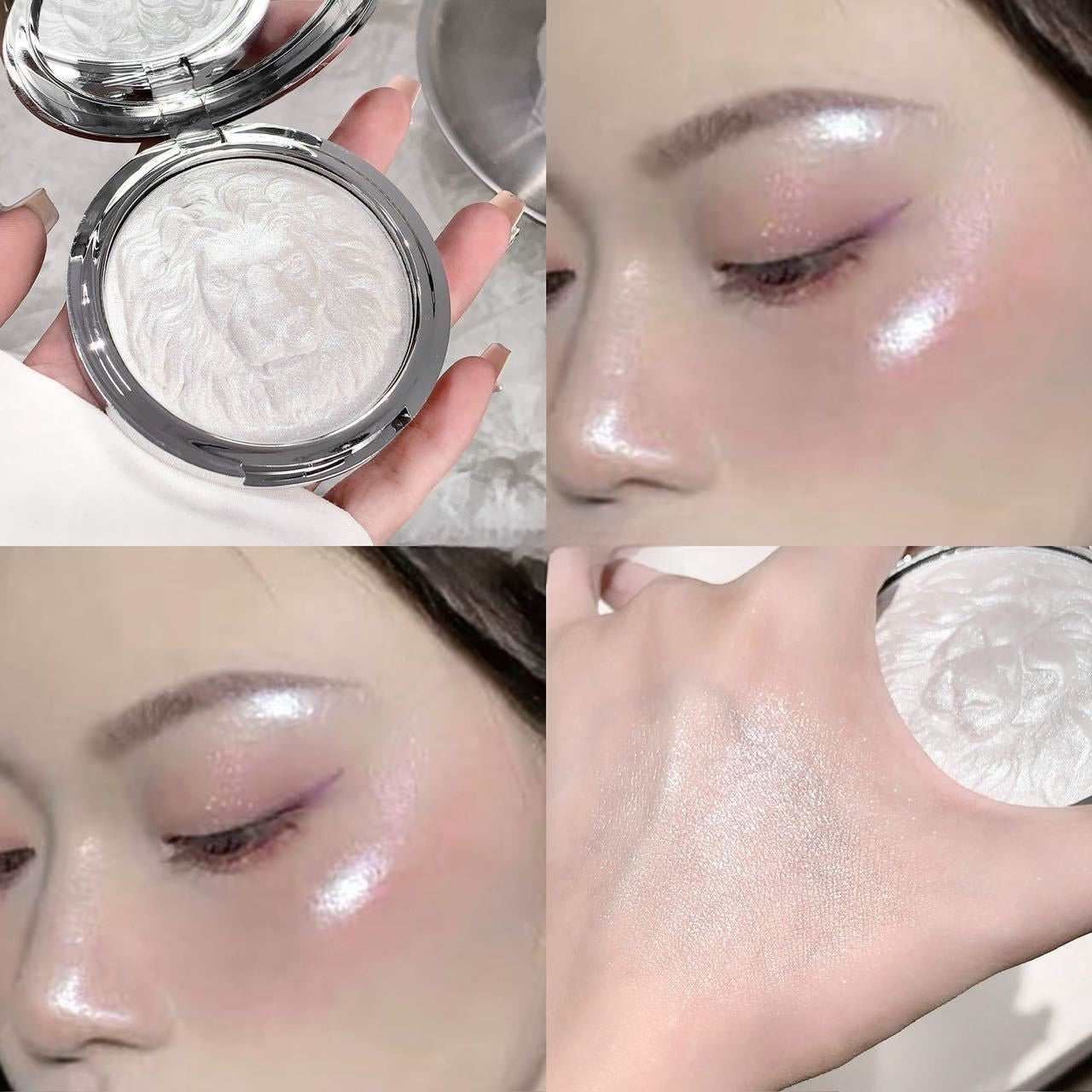 Portable Glitter Grooming Powder for Skin Tone & Facial Contour Makeup