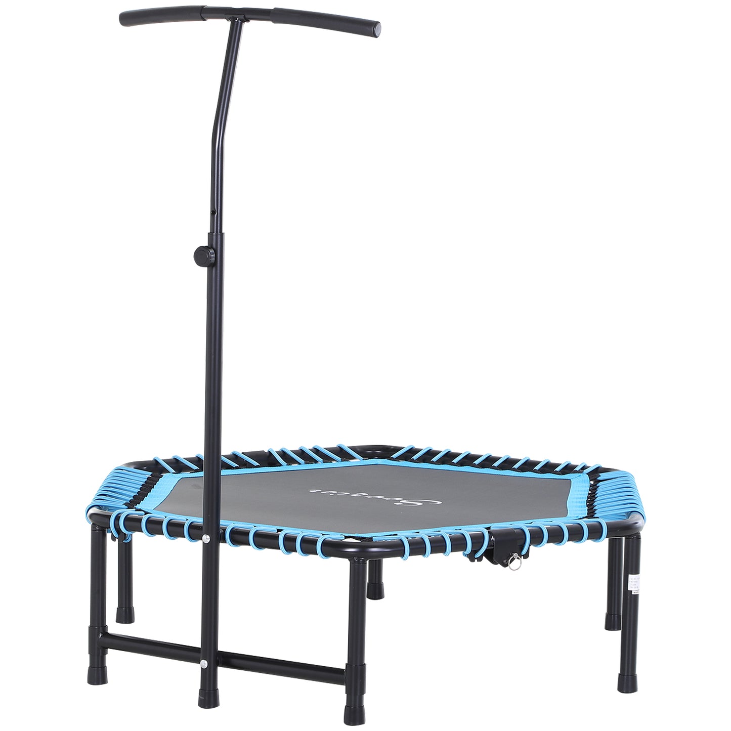 4.5ft Portable Foldable Fitness Trampoline with Adjustable T-Bar - Blue