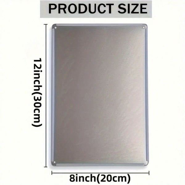 Metal Tin Wall Decoration - 20 cm x 20 cm