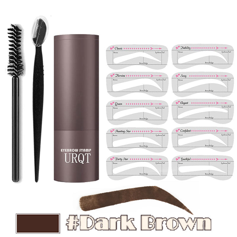 One Step Eyebrow Shaping Kit with Stencils & Brow Gel - Multiple Colors