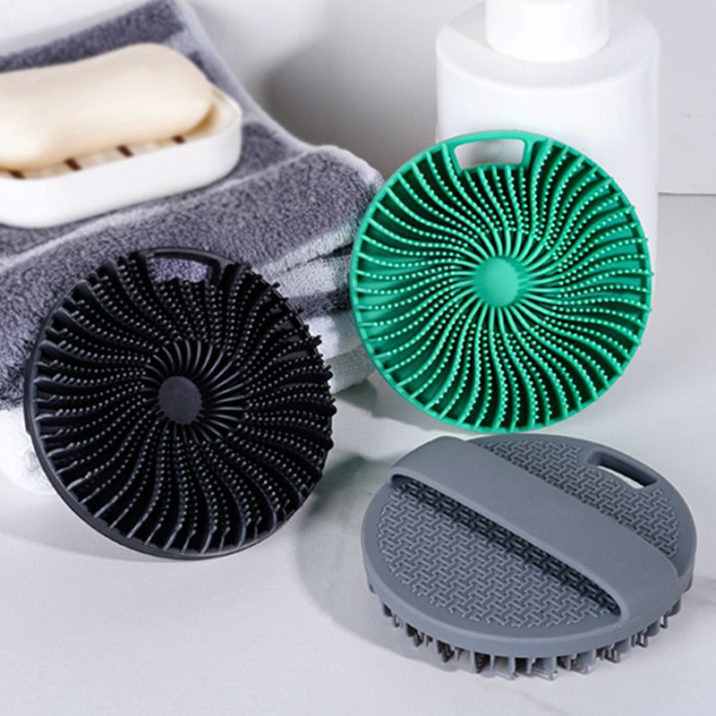 Handheld Silicone Shower Bath Brush - Home Bathroom Cleaning Tool