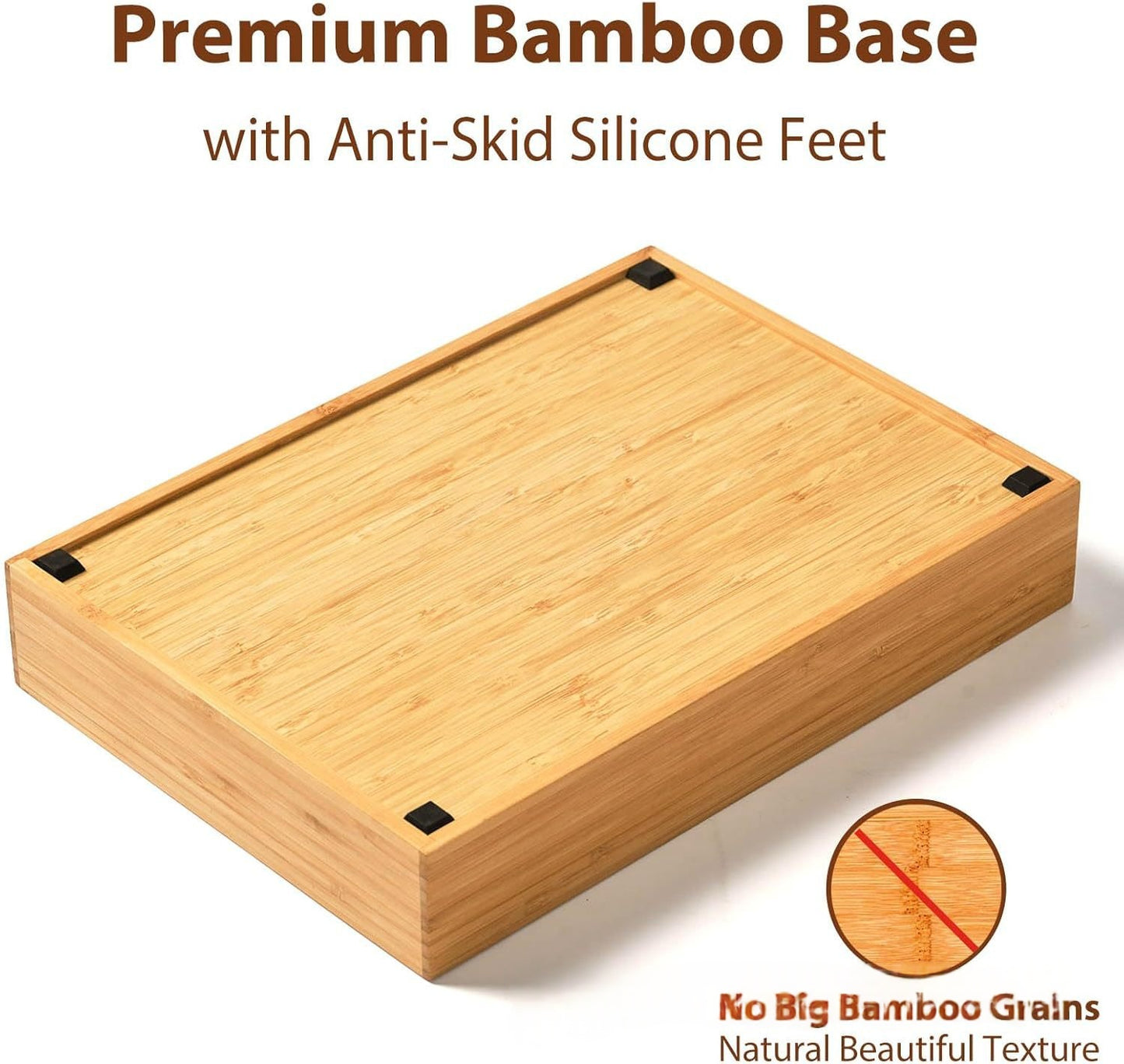 Wooden Minimalist Kitchen Drawer Organizer Box - Bamboo Storage Container
