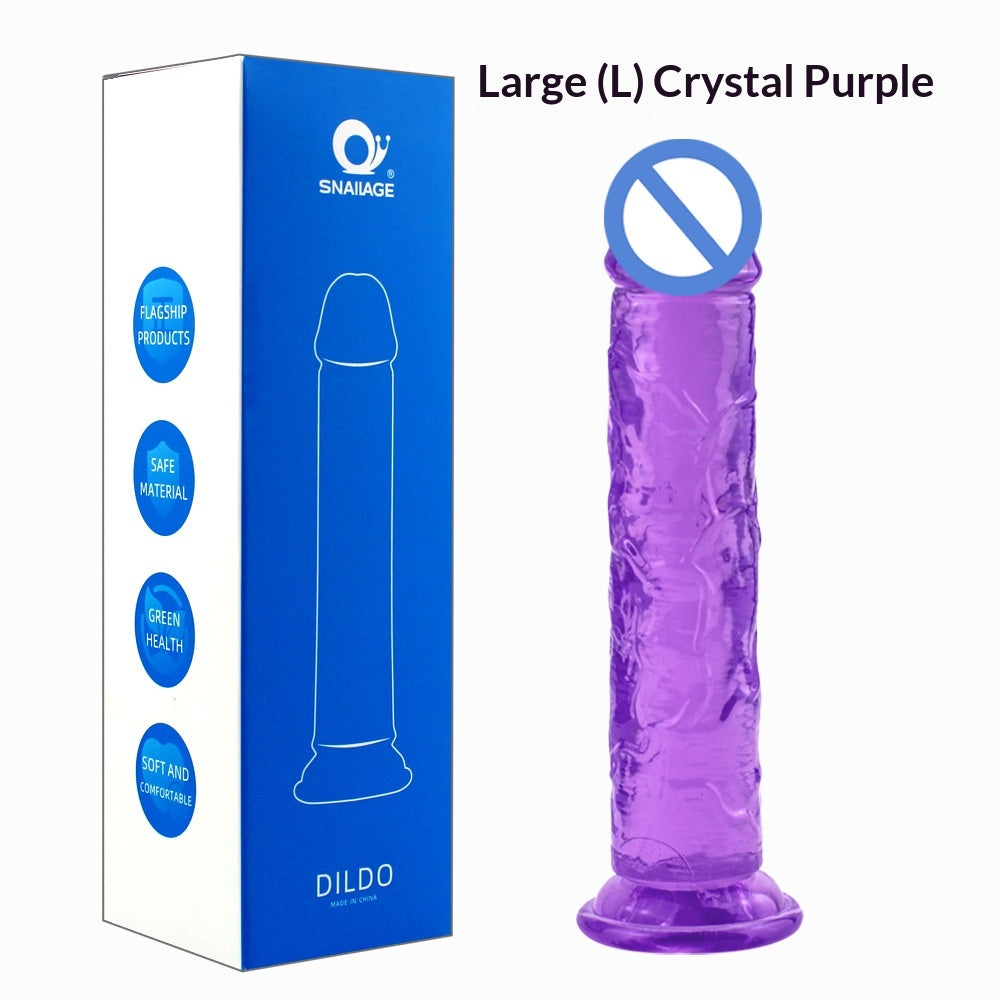 Egg-Free Crystal Clear Silicone Dildo Toy for Adult Wellness